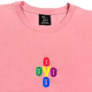 Ovo October’s Very Own Embroidered Center Logo T Shirt Pink